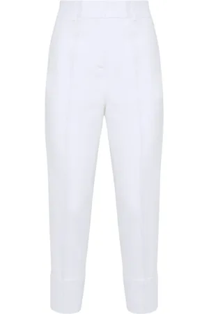 Blugirl Bukser, Dame, Hvid, S, Slim Cigarette Bukser med Lommer