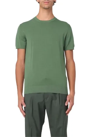 Manuel Ritz Strik, Herre, Grøn, L, Bomuld, Bomuld Kortærmet Regular Fit Sweater