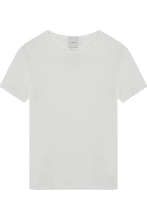 Calvin Klein Top, Dame, Hvid, S, Kortærmet rund hals T-shirt