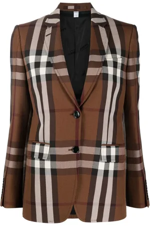Burberry Jakke, Dame, Brun, 2XS, Uld, Brunternet Blazer