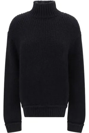 Tom Ford Strik, Dame, Sort, M, Uld, Alpaca Sweater High Neck