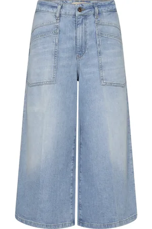 Mos Mosh Jeans, Dame, Blå, W33, Bomuld, Culotte Sagai Jeans Lyseblå