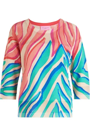 Betty Barclay Strik, Dame, Flerfarvet, 4XL, Uld, Sweater med dyreprint