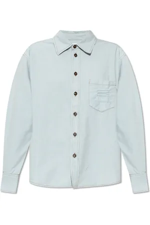 Victoria Beckham Bluser & Skjorter, Dame, Blå, XS, Denim, Denim skjorte med lomme