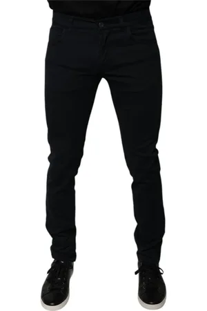 Dolce & Gabbana Bukser, Herre, Sort, M, Bomuld, Sort Bomuld Skinny Denim Jeans