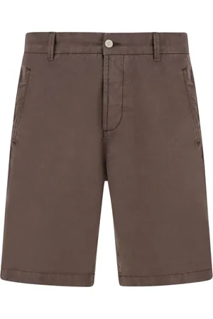 Boggi Milano Shorts, Herre, Brun, W34, Bomuld, Bomuld Linned Bermuda Shorts