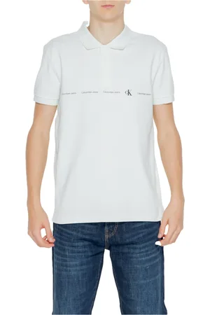 Calvin Klein Top, Herre, Hvid, S, Bomuld, Hvid Polo Skjorte Mænd Forår/Sommer