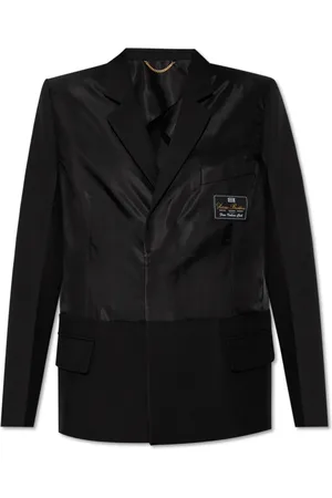 Victoria Beckham Jakke, Dame, Sort, S, Satin, Blazer med åbne revers