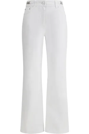 VERSACE Jeans, Dame, Hvid, W28, Bomuld, Hvide bomuldjeans med moderne design