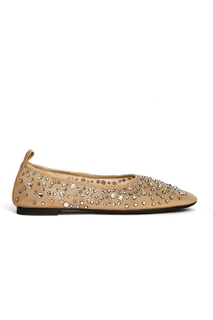 Tory Burch Sko, Dame, , 39 EU, Læder, Krystal Sheer Ballerina Elegante Sko