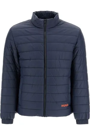 HUGO BOSS Jakke, Herre, Blå, L, Uld, Quiltet jakke Brenti - Blå