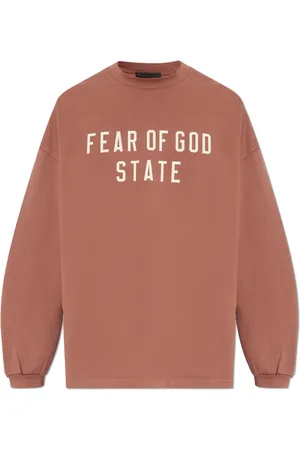 FEAR OF GOD Sweathshirts & Hoodies, Herre, Lyserød, XL, Bomuld, Langærmet T-shirt