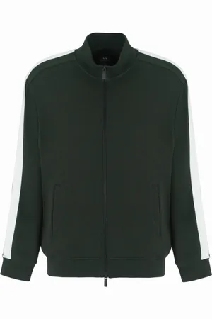 Armani Exchange Sweathshirts & Hoodies, Herre, Grøn, S, Uld, Grøn Stilfuld Skjorte