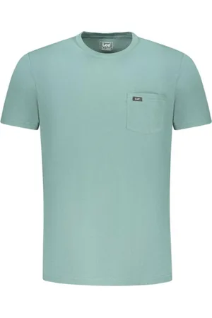 Lee Top, Herre, Grøn, 2XL, Bomuld, Grøn Lomme T-shirt Kortærmet