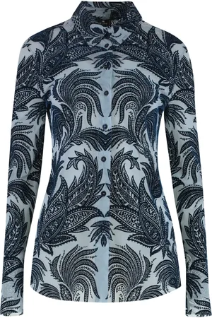 Etro Bluser & Skjorter, Dame, Flerfarvet, S, Tyl, Paisley Motif Tyl Skjorte