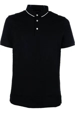 Emporio Armani Top, Herre, Sort, 3XL, Bomuld, Klassisk Polo Shirt til Mænd
