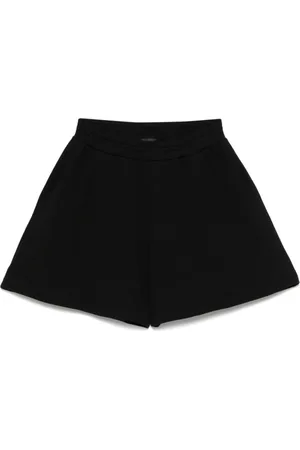 Emporio Armani Shorts, Dame, Sort, XL, Sorte shorts med snøre i taljen og logo