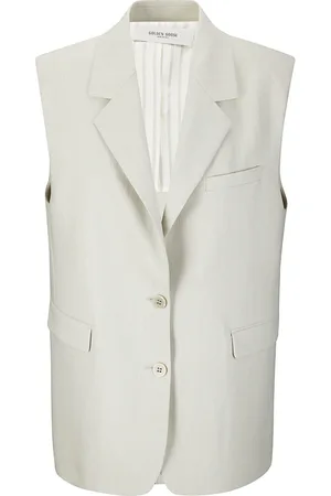 Golden Goose Jakke, Dame, Grå, S, Bomuld, Klassisk Bomuld Blazer Jakke med Revers