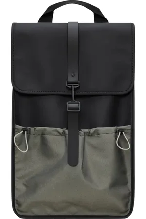 Rains Taske, unisex, Sort, ONE SIZE, Uld, Snap-lukning rygsæk med laptop lomme