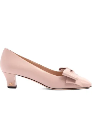 VALENTINO GARAVANI Sko, Dame, Lyserød, 37 1/2 EU, Uld, Stilfulde Pumps med Unikt Design