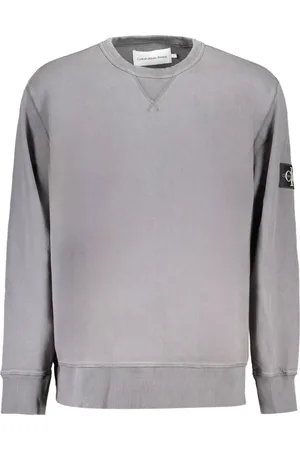 Calvin Klein Sweathshirts & Hoodies, Herre, Grå, S, Bomuld, Tøj