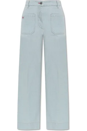 Victoria Beckham Jeans, Dame, Blå, W25, Uld, Jeans med logo
