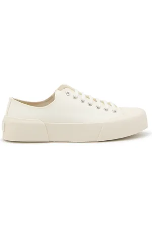 Jil Sander Sko, Herre, Hvid, 43 EU, Uld, Stilfulde Sneakers