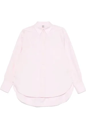 Totême Bluser & Skjorter, Dame, Lyserød, XS, Kimonoærme Poplin Skjorte