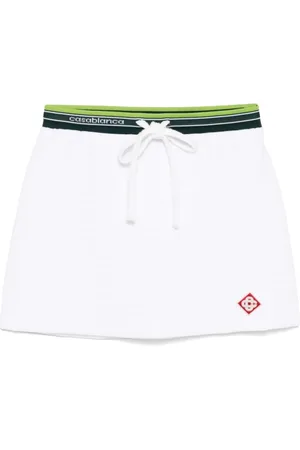 Casablanca Nederdel, Dame, Hvid, M, Uld, Hvid Elastisk Snøret Nederdel