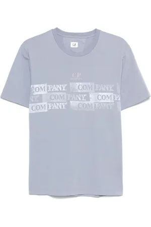 C.P. Company Top, Herre, Blå, XL, Bomuld, Afslappet Bomuld T-shirt