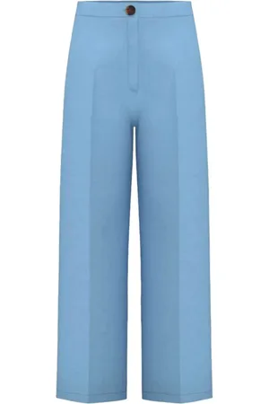 MARELLA Bukser, Dame, Blå, S, Bomuld, Elegant Blå Bomuld Bukser