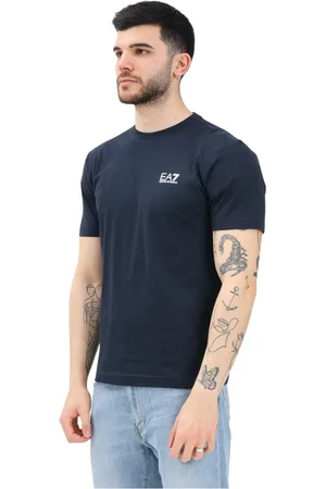 EA7 Top, Herre, Blå, 3XL, Blå kortærmet T-shirt Regular Fit