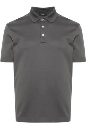 HERNO Top, Herre, Grå, L, Klassisk Polo Shirt til Mænd