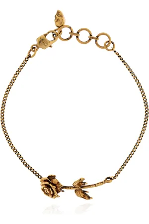 Alexander McQueen Tilbehør, Dame, Gul, ONE SIZE, Messing armbånd