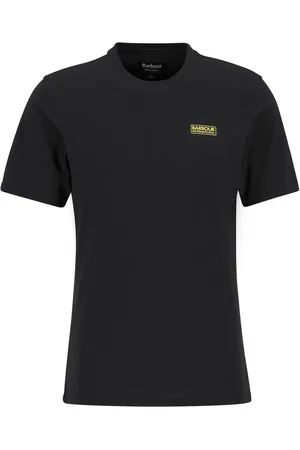 Barbour Top, Herre, Sort, 3XL, Bomuld, Sort Bomuld Logo T-shirt Kortærmet
