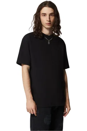 John Richmond Top, Herre, Sort, M, Bomuld, Sort T-shirt med diskret logo