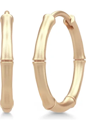 Julie Sandlau Tilbehør, Dame, Gul, ONE SIZE, Uld, Bambus Hoops - 14K Guld