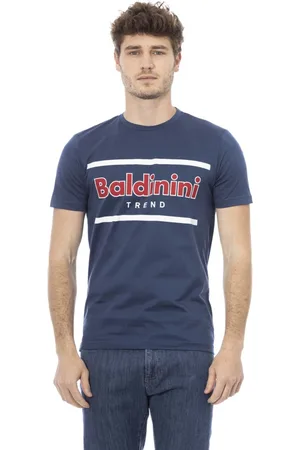 BALDININI Top, Herre, Blå, XL, Kortærmet Rund Hals T-Shirt