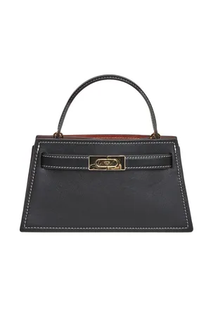 Tory Burch Taske, Dame, Sort, ONE SIZE, Læder, Sort håndtaske med ruskind og læder