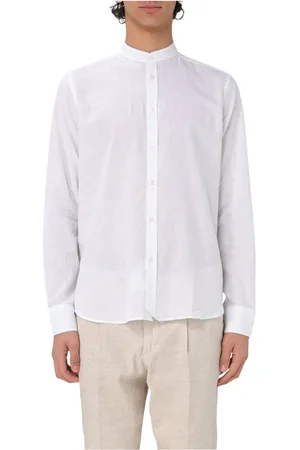 Manuel Ritz Skjorte, Herre, Hvid, XL, Linned, Koreansk Linned Skjorte