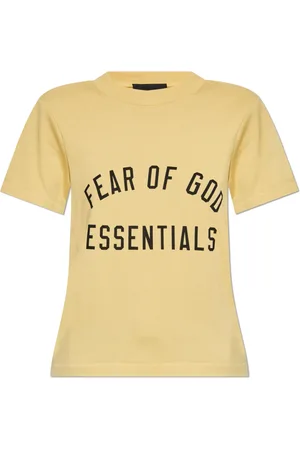 FEAR OF GOD Top, Dame, Gul, S, Bomuld, T-shirt med tryk
