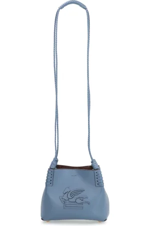 Etro Taske, Dame, Blå, ONE SIZE, Uld, Mini Tote Taske med Spænde