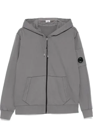 C.P. Company Sweathshirts & Hoodies, Herre, Grå, 2XL, Uld, Stilfuld Strik Trøje til Mænd