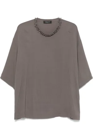 Fabiana Filippi Top, Dame, Brun, S, Elegant Silkebluse
