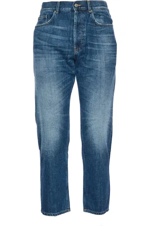 DEPARTMENT FIVE Jeans, Herre, Blå, W31, Denim, Afslappet pasform Cropped Denim Jeans