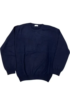 Malo Strik, Herre, Blå, M, Cashmere, Mørkeblå Cashmere Herretrøje