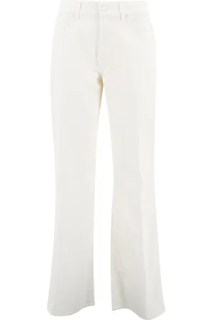 7 for all Mankind Jeans, Dame, Hvid, W25, Hvide Bukser til Kvinder