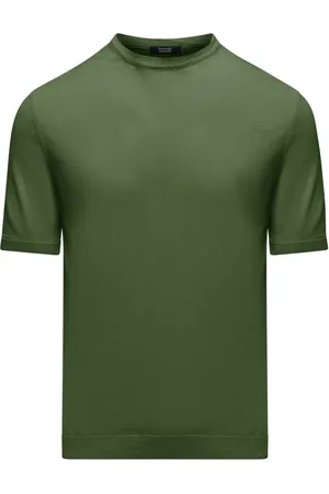 Bomboogie Top, Herre, Grøn, S, Bomuld, Kortærmet Strikket Crew Neck Pullover