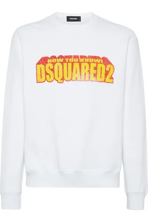 Dsquared2 Sweathshirts & Hoodies, Herre, Hvid, L, Moderne Herretøj Kollektion