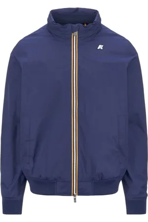 K-Way Sweathshirts & Hoodies, Herre, Blå, M, Nylon, Blå Stretch Nylon Jakke